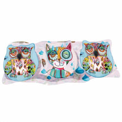 Enesco - Ensemble de petites Coupelles en verre Chouette et chat