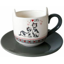Enesco - Set cappuccino i Love cats