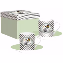 Set expresso Eccentric Cat 2 tasses et 2 soucoupes En céramique Dim Tasse : Hauteur 6 - Diamètre 5.5 cm Dim soucoupes : Diamè ...