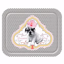 Petit plateau rectangulaire en mélamine Eccentric Dog En mélamine Dim : 23.5 x 17.5 cm