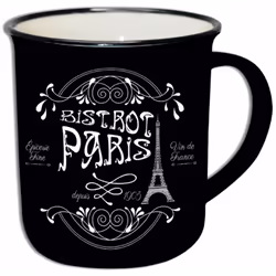 Tasse en céramique Paris Vin de France En céramique sérigraphiée Dim : H. 9 cm - D. 8 cm