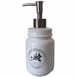 Distributeur à savon Parfum de Provence En céramique et Plastique Dim : 7.5 x 18.5 cm