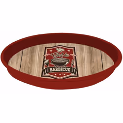 Plateau rond métal Barbecue Métal Diamètre intérieur : 33 cm Hauteur de 4 cm