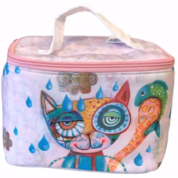 Petit Sac Isotherme Chat par Allen Toile Dim : 21 x 13 x 14 cm Livré vide