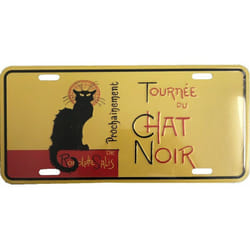 Enesco - Plaque décorative métallique Le Chat Noir