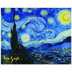 Décoration murale en bois à suspendre Van Gogh En bois Dim : 30 x 25 cm
