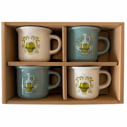 Set expresso 4 tasses En céramique Dim : Hauteur 5 cm - Diamètre 5.5 cm