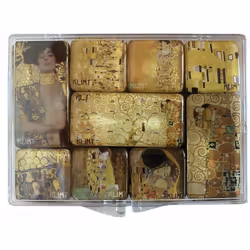 Lot de 9 Mini Aimants 9 aimants émaillés en résine epoxy Dim : 3 magnets de 4.5 x 2.3 cm - 6 magnets de 2.3 x 2.3 cm Livrés e ...