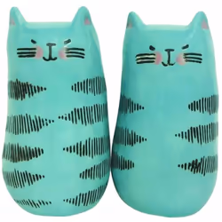 Sel et Poivre chats Céramique Dim d'un élément : 9.8 x 5 x 5 cm