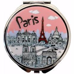 Boite à pilules PARIS En métal Dim : 6 x 6 x 1.7 cm