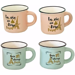 Set expresso 4 tasses En céramique Dim : Hauteur 5 cm - Diamètre 5.5 cm