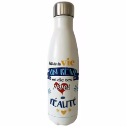 Bouteille isotherme en inox Citation inox Sans BPA Contenance de 500 ml