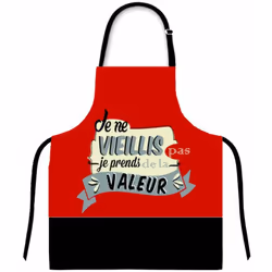 Tablier adulte à nouer Taille adulte 100% coton Dim : 78 x 68 cm