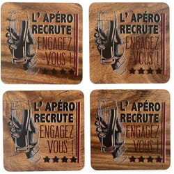 Enesco - 4 sous verres L'Apéro recrute