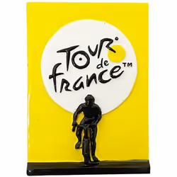 Magnet Relief Jaune Tour de France Résine Dimensions : Hauteur 6.6 cm x Largeur 4.8 cm x Profondeur 1 cm