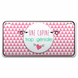 Magnet Une copine trop géniale en Métal Métal Dim : 10.3 x 5.8 cm
