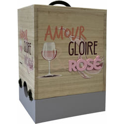 Enesco - Cache-cubi en bois - Amour Gloire et Rosé