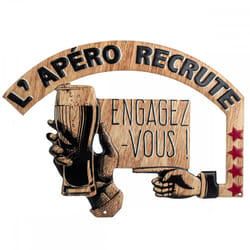 Enesco - Plaque décorative L'Apéro Recrute