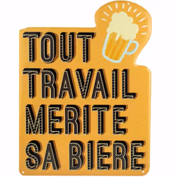 Plaque décorative métallique En métal Dimensions : Hauteur 40 cm - Largeur 30 cm 3 trous prévus pour la fixation
