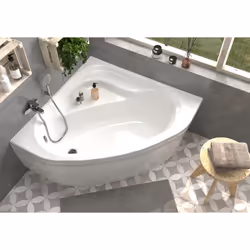 Allibert - Baignoire d'angle jacana angle - tablier acrylique inclus 120 x 120 cm