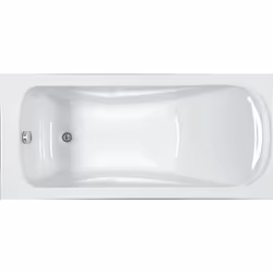 Allibert Foria 2, Baignoire en podium, Acrylique, Blanc, 80 L, Rectangle, Centre