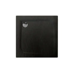 Allibert 243227 receveur de douche Carré Acrylique, Acrylonitrile-Butadiène-Styrène (ABS) Noir