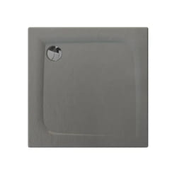 Allibert 243228 receveur de douche Carré Acrylique, Acrylonitrile-Butadiène-Styrène (ABS) Argent