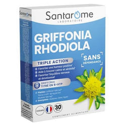 Santarome Griffonia Rhodiola 30 Gélules