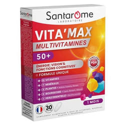 Santarome Vita'Max Multivitamines 50+ 30 Comprimés