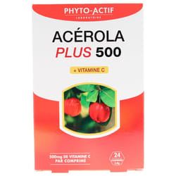 Phyto-Actif Acerola Plus 500 24 Comprimés