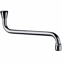 Bec évier universel horizontal 20x27 L:150 Bec universel horizontal. Bec orientable mural. Bec en laiton massif chromé. Brise ...