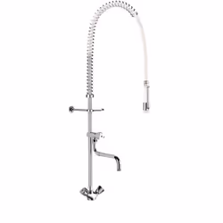 Combiné de prélavage monotrou avec mélangeur, robinet de puisage et bec télescopique orientable - DELABIE - G6632