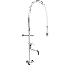 Combiné de prélavage monotrou avec mélangeur, robinet de puisage et bec télescopique orientable - DELABIE - G6632