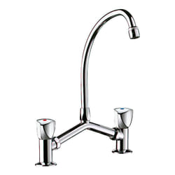 Delabie - Mélangeur de lavabo 2 trous M1/2 entraxe 100-240 mm en laiton chromé