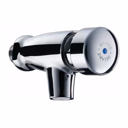 Robinet simple de lavabo temporisé chromé Gamme Tempostop Bec fixe avec brise-jet Alimentation eau froide Fixation mural Racc ...
