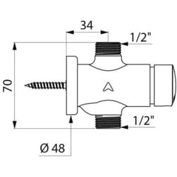 Robinet temporisé de douche BINECO TEMPOSOFT 2 droit 1/2 - DELABIE - 747800