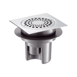Delabie - Siphon de sol 150x150 chrome pour sol carrelé ou béton brut 683001