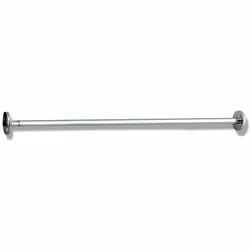 Porte-rideau de douche extensible droit. Tringle pour rideau de douche extensible de 0,80 m à 1,40 m, réglable par simple rot ...