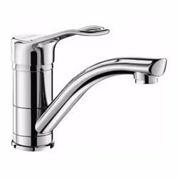 Mitigeur de lavabo chromé Manette creuse Bec mobile avec mousseur Fixation sur lavabo Raccordement F 3/8' (12x17) Livré avec  ...