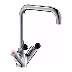 Bec tube orientable Ø 22, H.200 mm, L.200 mm Alimentation : flexibles inox F3/8', long. 360 mm Manettes ergonomiques antichoc ...