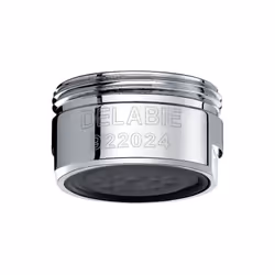 Brise-jet antitartre préréglé à 3 l/min (brevet DELABIE). Débit réglable de 1,5 à 6 l/min à 3 bar (selon le modèle de robinet ...