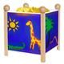 Veilleuse Lanterne Magique Jungle - TROUSSELIER - Bois Naturel Vernis - 12V