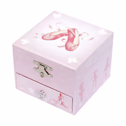 Boîte à musique - TROUSSELIER - Danseuse Etoile - Coffret cube - Chaussures ballerine - Rose