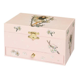 Boîte à bijoux musicale - TROUSSELIER - Cerisier - Fée Elfe - Rose - 18x11x10 cm