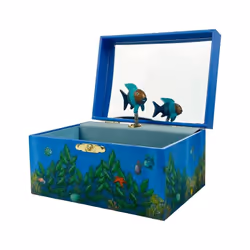 Trousselier Coffret Musical Phosphorescent Poisson Arc En Ciel