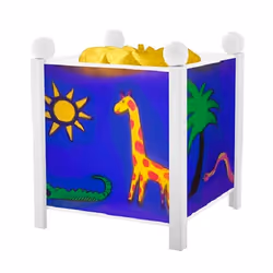 Lanterne Veilleuse Magique Jungle Bois Blanc - TROUSSELIER - A partir de 3 ans - Mixte - Piles