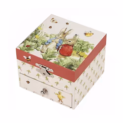 Boite à Musique Cube Peter Rabbit©© - Carotte - TROUSSELIER - 11x11x9cm - Enfant - A partir de 12 mois
