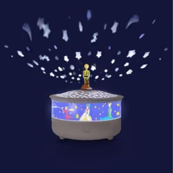 Trousselier Veilleuse - Projecteur d'Etoiles le Petit Prince 14 Cm - Musical - Détection des Pleurs - Rechargeable USB