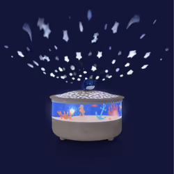 Trousselier Veilleuse - Projecteur d'Etoiles Ocean 14 Cm - Musical - Détection des Pleurs - Rechargeable USB