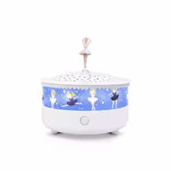 Trousselier Veilleuse - Projecteur d'Etoiles Ballerine 14 Cm - Musical - Détection des Pleurs - Rechargeable USB